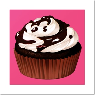 Yummy Chocolate Cupcake Posters and Art